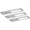 Orno PLANA 3 LED šviestuvų komplektas po spintele, 3x4W, 3x240lm, 4000K, su bekontakčiu jungikliu, pilkos spalvos