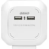 Orno ilgintuvai 4 x 2P+E, 2xUSB įkrovikliai, 1.4m H05VV-F 3x1mm2, baltas (OR-AE-13144/W)