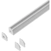 Orno Rinkinys: Komplektas: aliuminio profilis LED juostoms, 2000 x 10 x 10 mm, kampinis, baltas, matinis dangtelis, 4 galiniai dangteliai