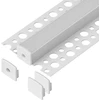 Orno Rinkinys: Komplektas: aliuminio profilis LED juostoms, 2000 x 55 x 13 mm, paviršinis montavimas, baltas, matinis dangtelis, 4 galiniai dangteliai