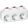 Orno Rozgałęźnik 3x2P+Z (Schuko) skirstytuvas su 3 jungikliais
