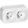 Orno Dvigubas „ToDo“ lizdas 2x2P+Z, 16A/230VAC, IP20, baltas