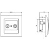 Ospel antenos lizdai RTV 14d B pass balta (GPA- 14YP / m / 00)