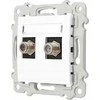Ospel antenos lizdas Ospel Szafir GPA-2ZF/m/00 tipo F dvigubas baltas