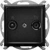 Ospel ARIA RTV terminalo lizdas, juodas metalinis GPA-UK/m/33