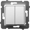Ospel ARIA Dvivietis mygtukas baltas LP- 17U / m / 00