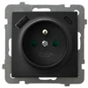Ospel GP-1GZPUSBAC/m/45 AS Viengubas lizdas su įžeminimu ir srovės kelio sklendėmis, su USB įkrovikliu A+C, atlasinis apšvietimas GP-1GZPUSBAC/m/45