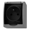 Ospel GNH-1HZ/71/d FALA Vienas hermetiškas lizdas su įžeminimu IP44 pelenai GNH-1HZ/71/d