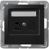 Ospel IMPRESJA Vienvietis telefono lizdas, juodas metalinis GPT-1Y/m/33