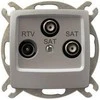Ospel Karo RTV-SAT antenos lizdas sidabro perlas (GPA-S2S / m / 43)