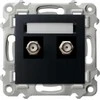 Ospel antenos lizdas Ospel Szafir GPA-2ZF/m/33 tipo F dvigubas juodas metalinis