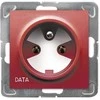 Ospel GP-1YZK/m/00 ĮSPĖJIMAS Lizdas single su/u DATA su key raudonas GP-1YZK/m/00
