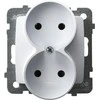 Ospel GP-2SR/m/00 KARO Lizdas podwójne b/u balta GP-2SR/m/00