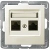 Ospel GPK-2Y/K/m/27 IMPRESJA Dvigubas kompiuterio lizdas RJ45 kat.5e MMC ecrue GPK-2Y/K/m/27