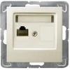 Ospel GPK-1Y/K/m/27 IMPRESJA Vienas kompiuterio lizdas RJ45 kat.5e MMC ecru GPK-1Y/K/m/27