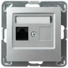 Ospel GPK-1Y/K/m/18 IMPRESJA Vienas kompiuterio lizdas RJ45 kat.5e MMC sidabrinis GPK-1Y/K/m/18