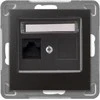 Ospel GPK-1Y/K/m/50 IMPRESJA Vienas kompiuterio lizdas RJ45 kat.5e MMC antracitas GPK-1Y/K/m/50