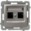 Ospel Kompiuterio lizdas Karo dvivietis RJ45 5E sidabro perlas (GPK-2S / K / m / 43)