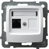 Ospel GPK-1S/K/m/00 KARO Vienvietis kompiuterio lizdas RJ45 kat.5e MMC baltas GPK-1S/K/m/00
