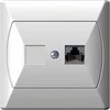 Ospel GPK-1A/F/00 AKCENT Viengubas kompiuterio lizdas RJ45 cat.5e FOREX baltas GPK-1A/F/00