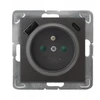 Ospel GP-1YZPUSBAC/m/50 IMPRESJA Viengubas lizdas su įžeminimu ir srovės kelio sklendėmis, su USB A+C įkrovikliu, antracito spalvos GP-1YZPUSBAC/m/50