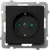 Ospel Socket Sonata vienvietis schuko su langinėmis juodos spalvos (GP-1RSP/m/33)