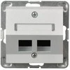 Ospel GPK-2YS/p/00 IMPRESJA Dvigubas kompiuterio lizdo korpusas, pasviręs, baltas GPK-2YS/p/00