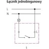 Ospel Jungiklis, 1 klavišo, virštinkinis, IP44, baltos sp.