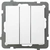 Ospel Ospel As ŁP-24G/m/00 mygtukas, įleidžiamas, trigubas kontaktas, 10AX 250V IP20 baltas