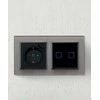 Ospel Ospel Sonata Touch ŁPD-7RS/M/32 roleto jutiklinis jungiklis su apšvietimu 10AX 230V juodas stiklas