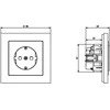 Ospel Socket Sonata vienvietis schuko su langinėmis juodos spalvos (GP-1RSP/m/33)