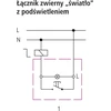 Ospel ŁP-5RS/m/33 SONATA mygtukas /šviesa/ su foniniu apšvietimu, juodos metalinės spalvos ŁP-5RS/m/33