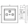 Ospel GPA-R2S/m/00 SONATA RTV-SAT-SAT antenos lizdas, baltas GPA-R2S/m/00