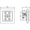 Elektra Plus Ospel Sonata lizdas trigubas metalinis (GP- 3R / m / 33)