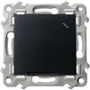 Ospel Sapphire juoda metalic - Laiptų jungiklis su foniniu apšvietimu (ŁP-3ZS/m/33)