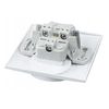 Ospel SZAFIR Lizdas kompiuterinis dvivietis, kat. 5e MMC juoda metalinis GPK-2Z/K/m/33