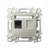 Ospel SAPPHIRE Vieno kompiuterio lizdo, kat. 5e MMC kašmyro smėlio spalvos GPK-1Z/K/m/83