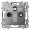 Ospel GPA-Z2S/m/70 SZAFIR RTV-SAT lizdas su dviem SAT išėjimais, pilkai matinis GPA-Z2S/m/70
