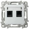 Ospel GPT-2ZN/m/00 SZAFIR Dviguba nepriklausoma telefono lizdas, baltas GPT-2ZN/m/00