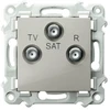 Ospel SZAFIR RTV-SAT praėjimo lizdas kašmyro smėlio spalvos GPA-ZSP/m/83