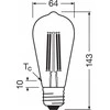 Osram LED LEMPUTĖ, ST64, E27, 4W, 830, 840LM, FILAMENTINĖ, ULTRA