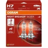 OSRAM Automobilinės lemputės NIGHT BREAKER Sidabrinis +100% H7 55W 12V PX26D, 2vnt