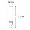 7W LED lemputė OSRAM DULUX D LED EM & AC MAINS, G24d-2, 4000K