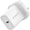 Otterbox OB STANDARD UK WALL CHARGER 20W/- 1X USB-C 20W USB-PD Baltas