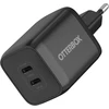 Nešiojamojo kompiuterio maitinimo adapteris OtterBox OB STD EU WALL CHARGER 65W GAN/USB-C 45W+20W PD Juodas PROPACK