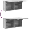 Sieninė vonios kambario spintelė, pilka ąžuolo, 80x25x40cm