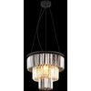 Globe Pakabinamas šviestuvas GLOBO NAXIS, 3xE27,40W,230V,metalinis,kristalai,juodos sp,ø40x120cm