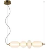 Pakabinamas šviestuvas Lampa wisząca Italux Żyrandol kulisty Nico PND-8545-4H-AB-WH LED 18W 3000K balta