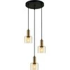 Italux Pakabinamas šviestuvas Santia PND-65342-3A-BRO+AMB