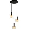 Italux Pakabinamas šviestuvas Santia PND-65342-3A-BK+AMB